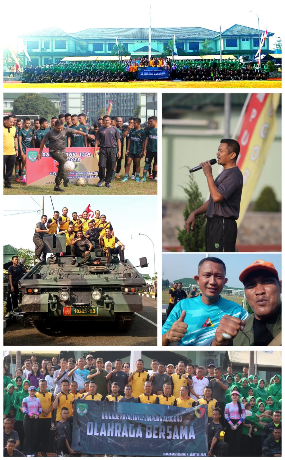 Brigkav 1/LA Mengadakan Acara Olahraga Bersama Mempererat Sinergitas TNI/POLRI, Pemda & Elemen Masyarakat