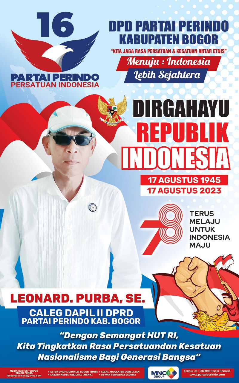 Caleg dapil II partai Perindo Ajak Warga dan Masayarakat Bogor Timur, Meriahkan HUT RI ke 78