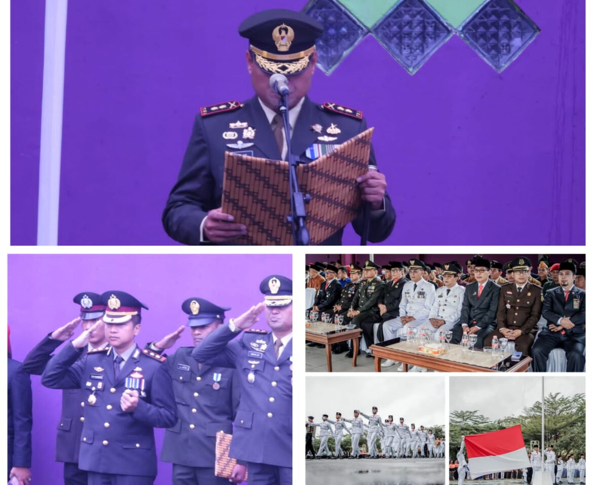 Dandim 0613/Ciamis Sebagai Pembaca Teks Pancasila Dalam Upacara Hari Kemerdekaan Indonesia Tingkat Kab.Ciamis