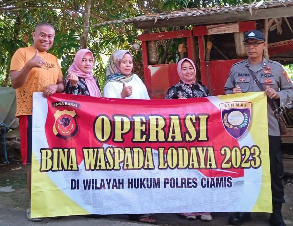 Polres Ciamis:Jaga Kondusifitas Wilayah Polsek Sukadana Gelar Operasi Bina Waspada Lodaya 2023 di Dusun Sukamaju