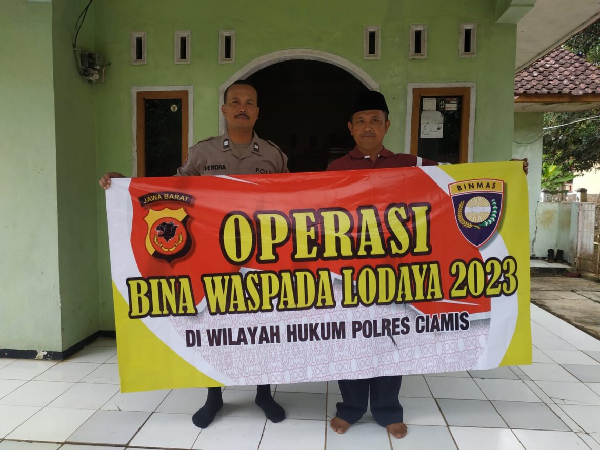 Cipta Kondisi, Polsek Cimaragas Polres Ciamis Gelar Operasi Bina Waspada Lodaya 2023 di Desa Beber
