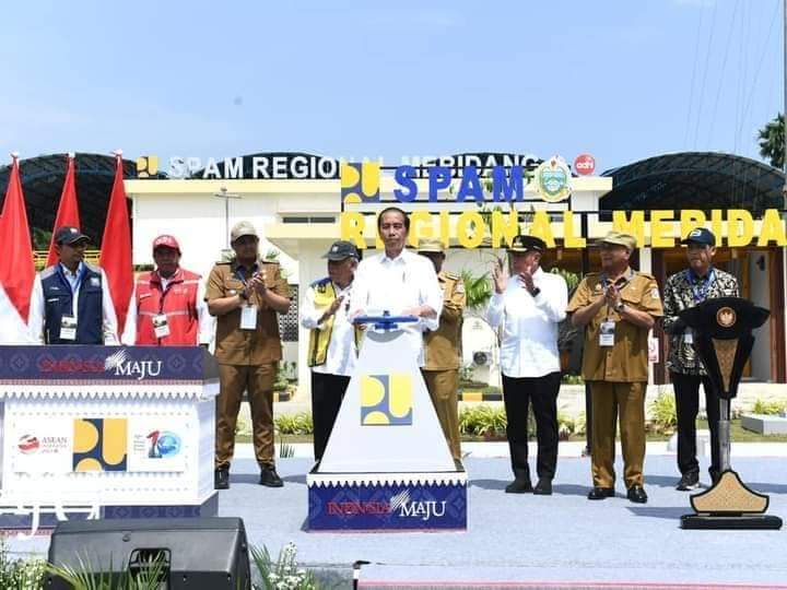 Presiden Jokowi Resmikan SPAM Regional Mebidang dan Jembatan Aek Tano Ponggol