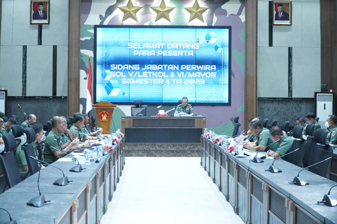 Sidang Wanjak Perwira Gol V/Letkol & Mayor Kodiklatad Semester II Tahun 2023