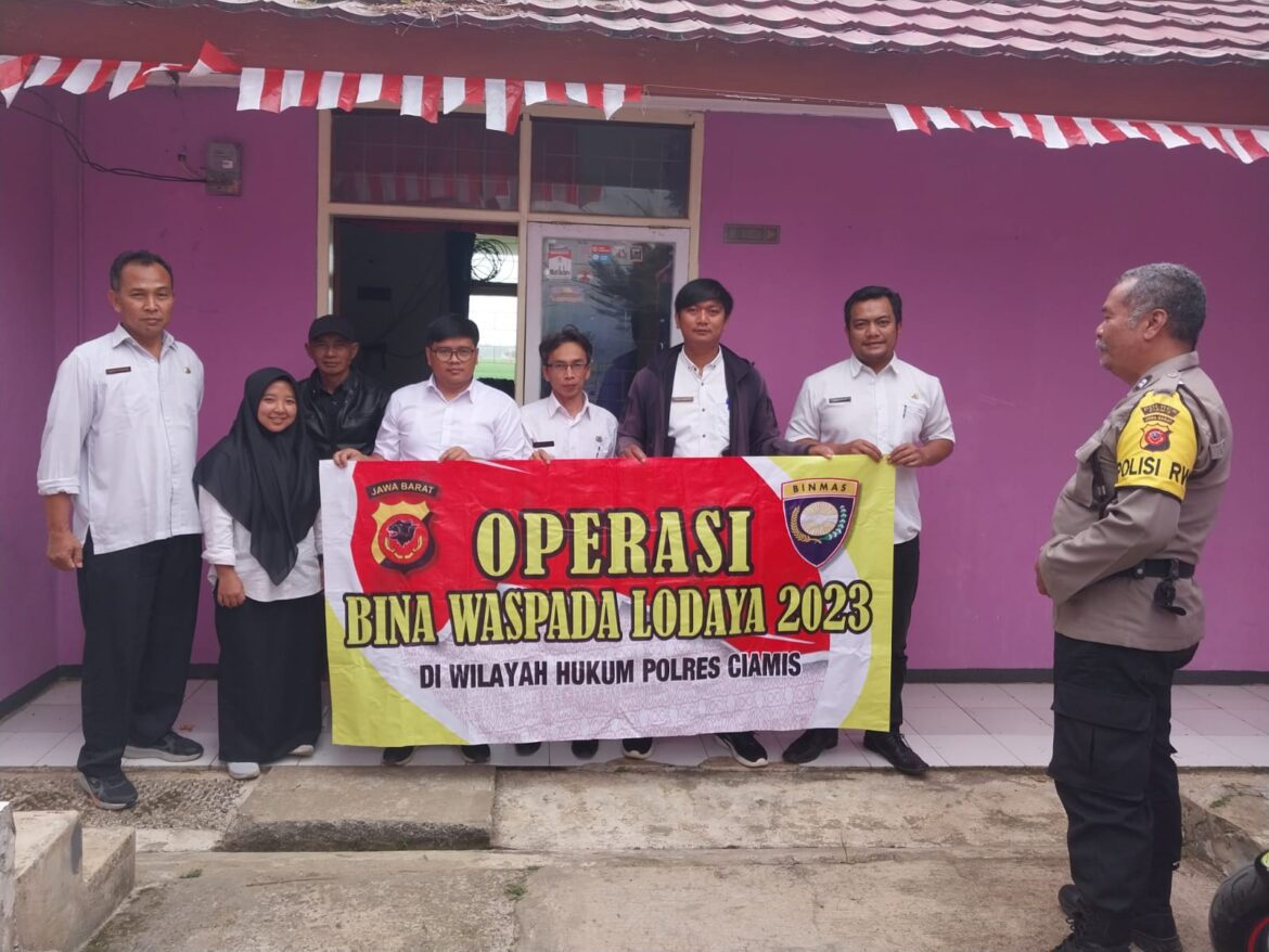 Polres Ciamis Polda Jabar: Polsek Panumbangan Giat Ops Bina Waspada Lodaya 2023