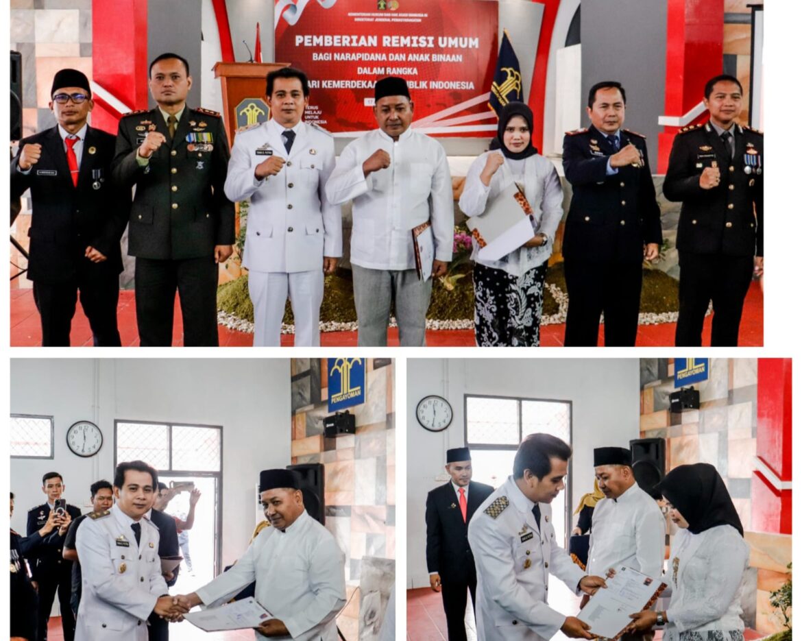 Dari 219 Napi Penerima Remisi, 8 Orang Napi Langsung Bebas Begini Pesan Wabup Yana