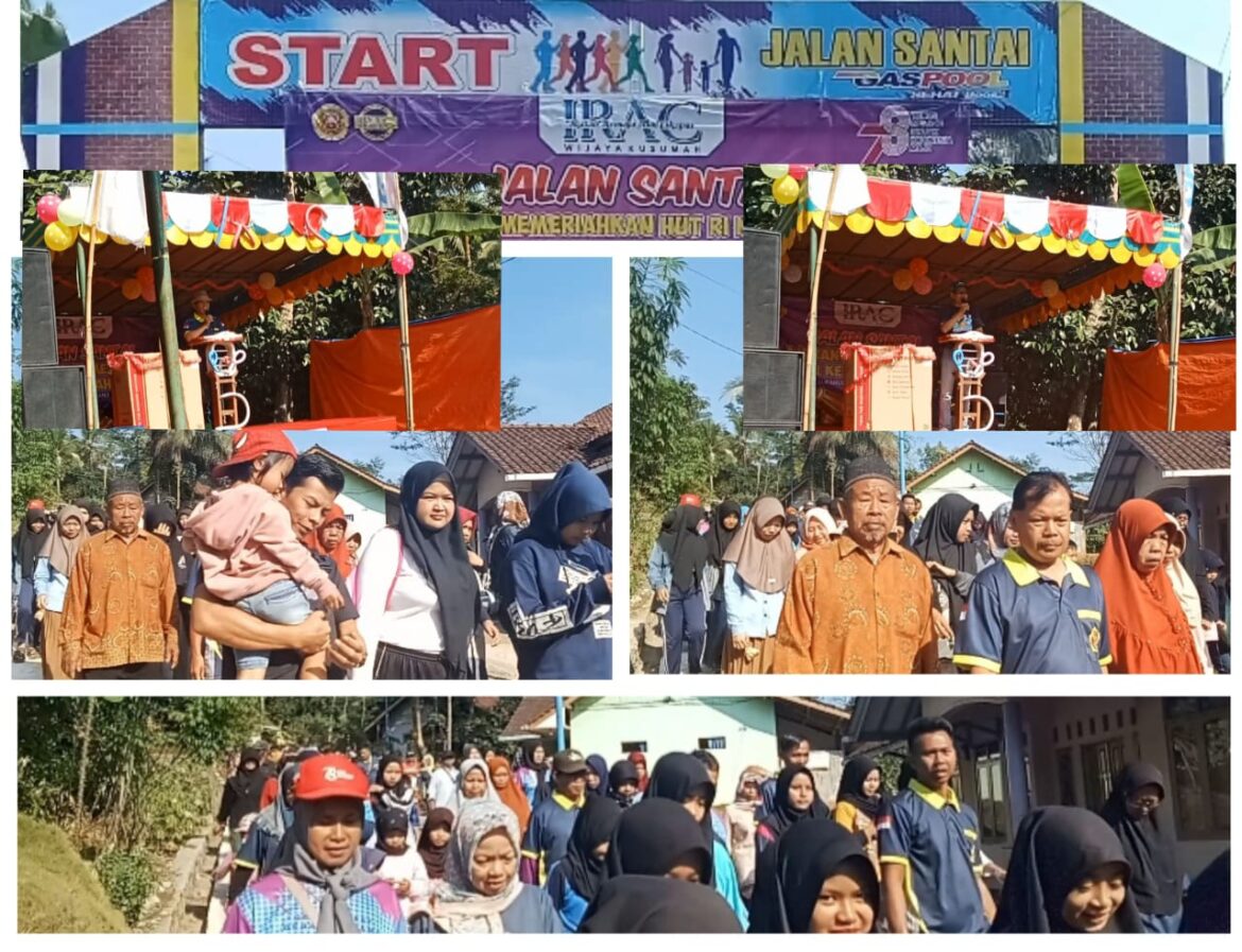 Rayakan HUT RI-ke 78, Pemuda IRAC Desa Sukamulya Ciamis Gelar Jalan Santai