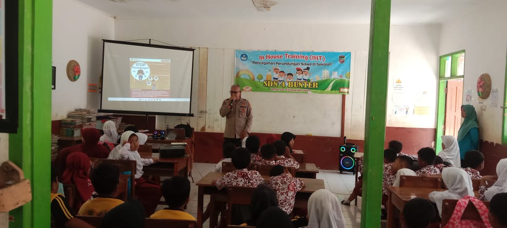 Polsek Sukadana Polres Ciamis Giat Sosialisasi Tindak Perundungan di SDN 4 Bunter
