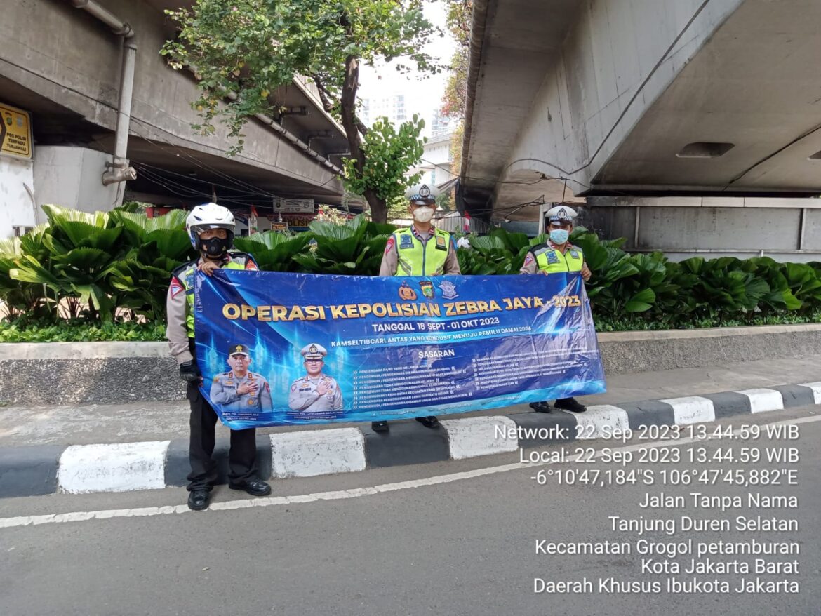 Gencarkan Sosialisasi Operasi Zebra Tahun 2023, Satlantas Jakbar Klaim Pelanggaran Lalu-lintas Di Jakbar Menurun