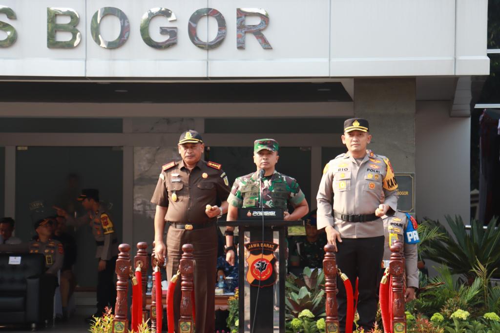Jelang Pemilu, Polres Bogor Laksanakan Apel Gelar Pasukan Operasi Mantap Brata Lodaya 2023-2024