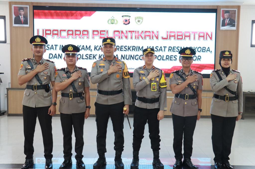 Kapolres Bogor Pimpin Pelantikan Kasat dan Kapolsek Jajaran Polres Bogor