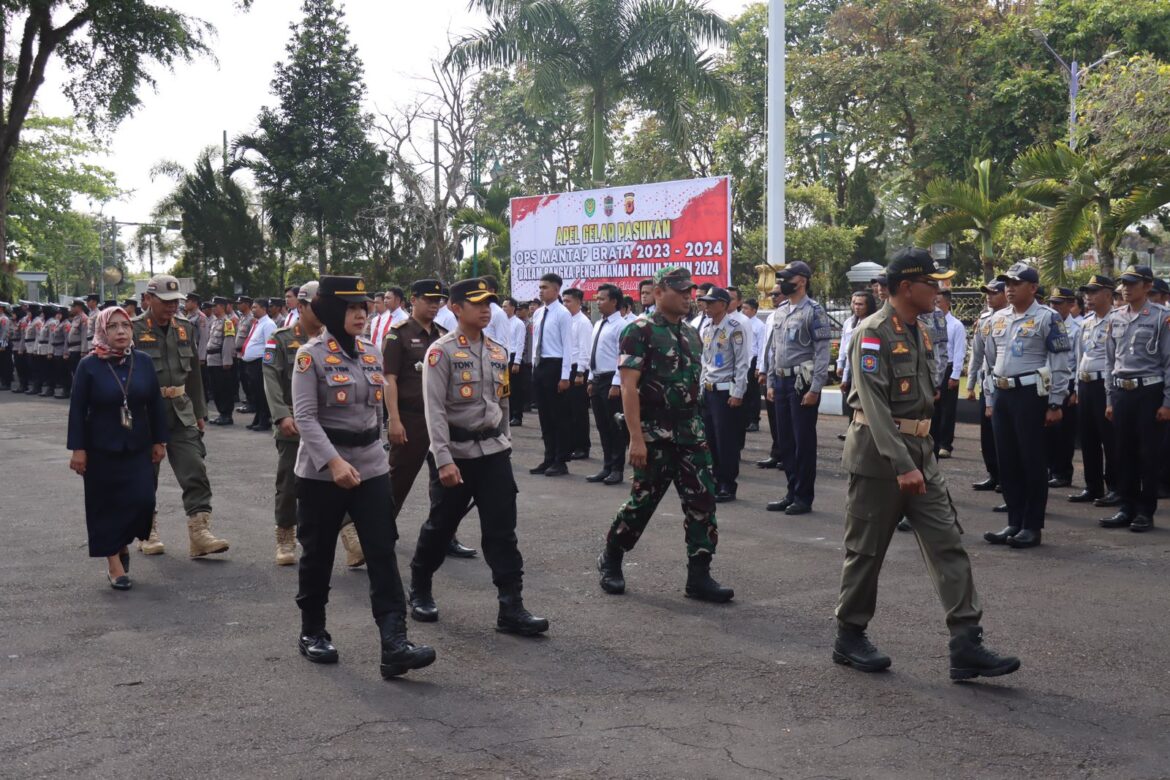 Jelang Pengamanan Pemilu 2024, Polres Ciamis Gelar Apel Pasukan Ops Mantap Brata 2023/2024