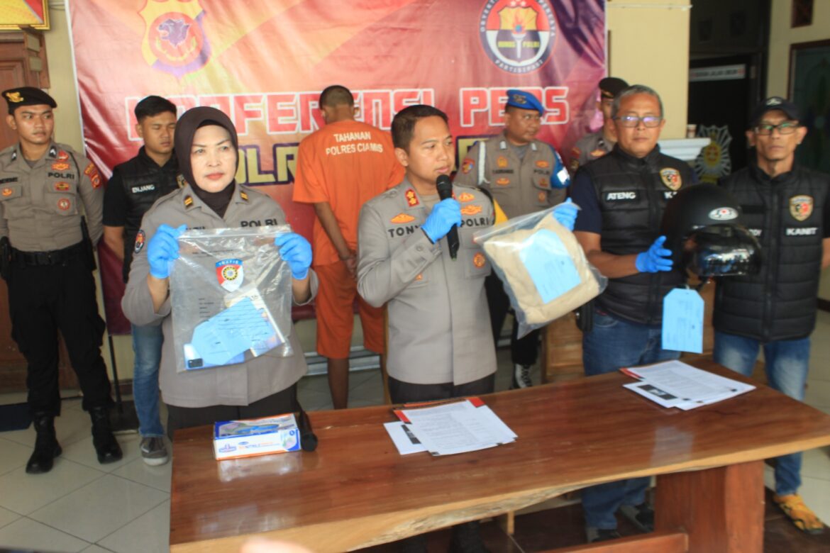 Pelaku Jambret di Ciamis Diringkus Satreskrim Polres Ciamis, Kapolres Imbau Warga Tetap Waspada