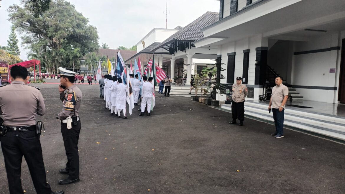 Polres Ciamis Apel Kesiapan Pengamanan Kirab Pemilu KPU Kabupaten Ciamis