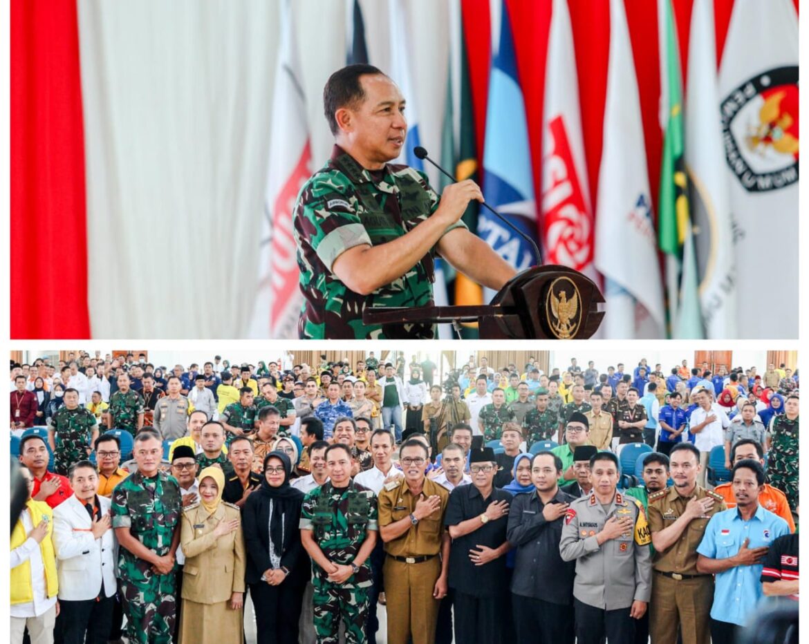 Deklarasi Pemilu Damai 2024 Tingkat Provinsi Jawa Barat Dihadiri Kasad Jenderal TNI Agus Subianto