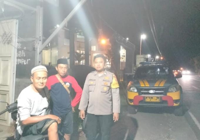 Berikan Rasa Nyaman, Polsek Pamarican Polres Ciamis Intens Patroli Biru di Malam Hari