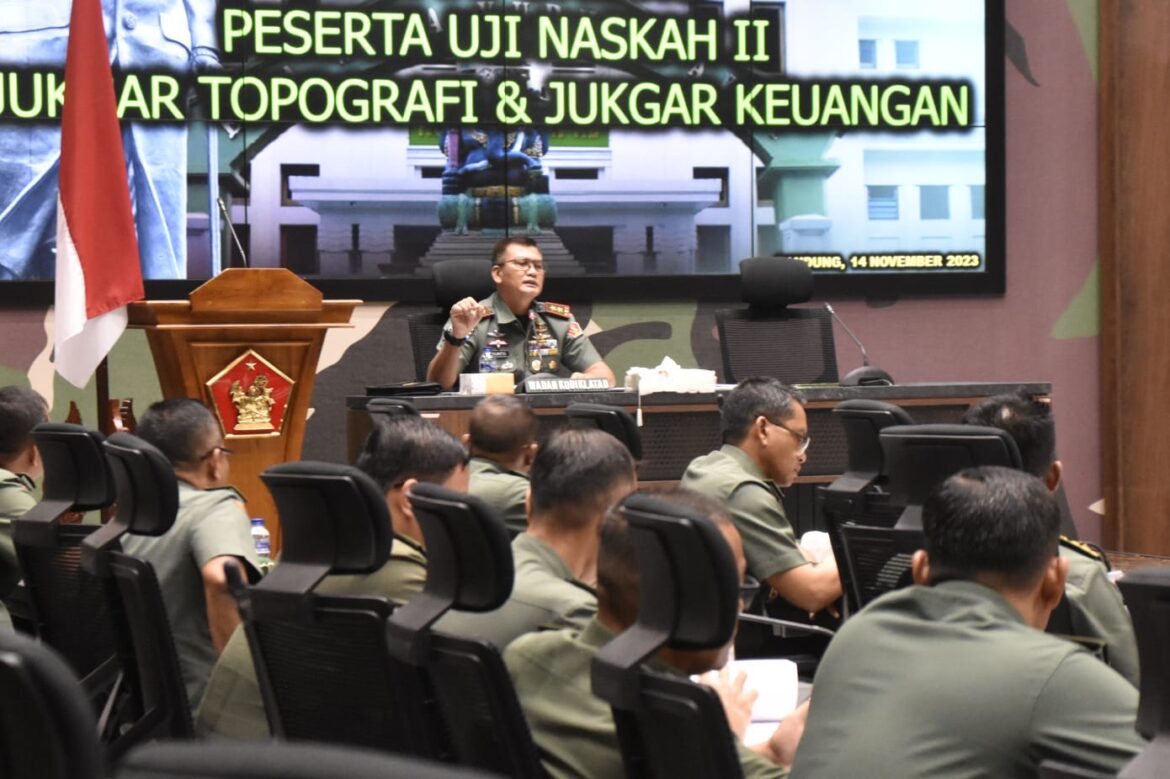 Bahas Jukgar Topografi dan Jukgar Keuangan, Wadan Kodiklatad Pimpin Uji Naskah II