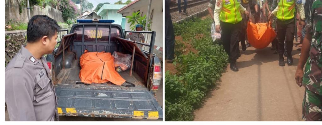 Polsek Sukaraja Gelar Olah TKP Tertabraknya Seorang Pria Oleh KRL Bogor – Jakarta