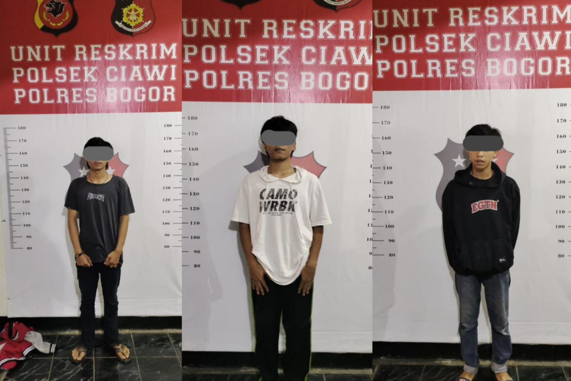 Polsek Ciawi Bergerak Cepat, Dengan Berhasil Amankan 3 Terduga Pelaku Tawuran yang Tewaskan Seorang Pelajar