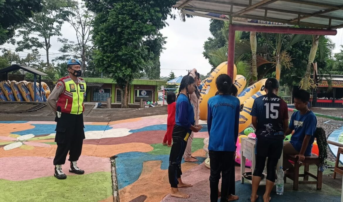 Cipta Kondisi, Polsek Cipaku Polres Ciamis  Giat Monitoring Waterboom CipangalunDesa Jalatrang