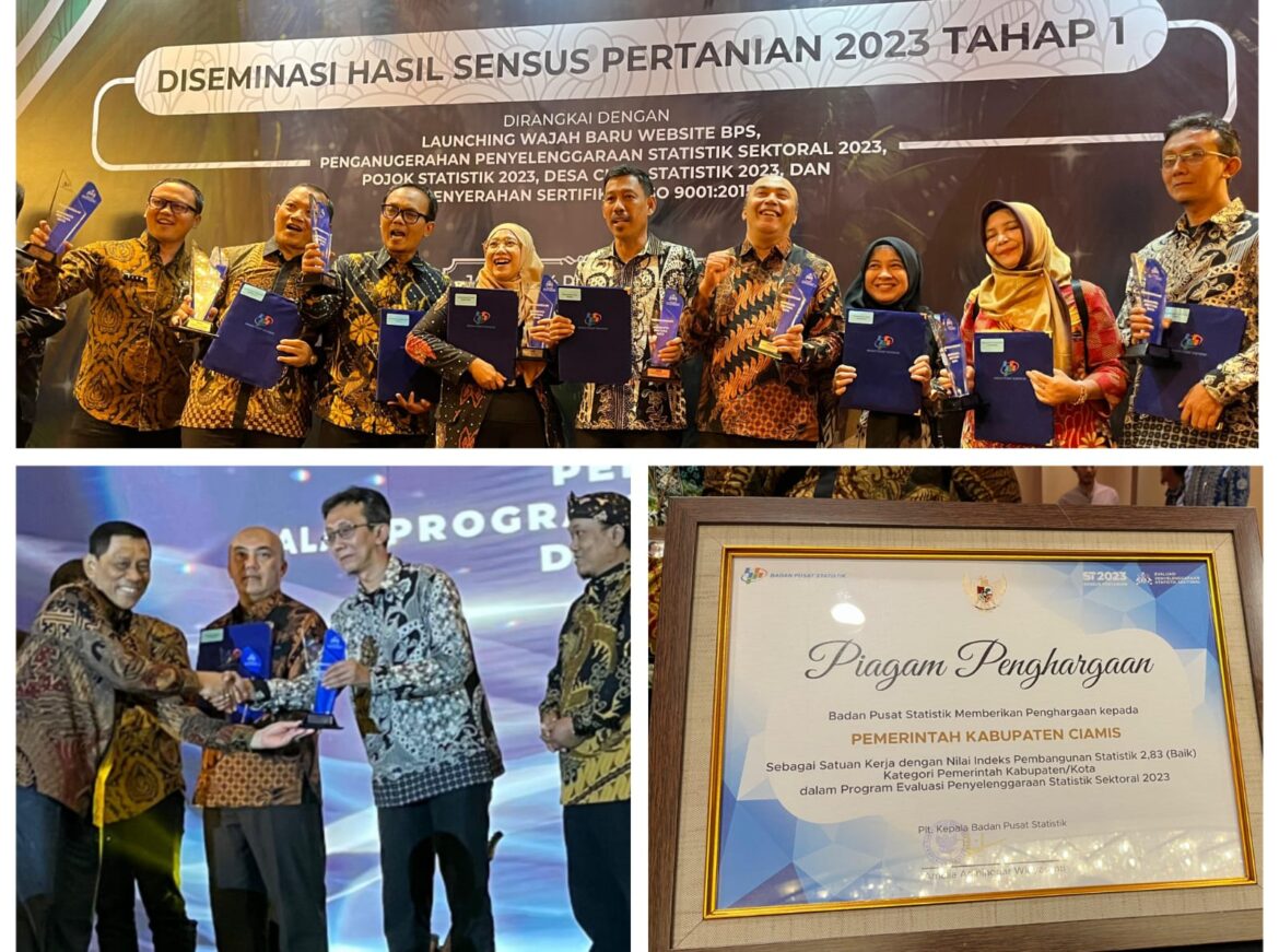 Matap! Kembali Pemkab Ciamis Torehkan Prestasi, Kali ini Ciamis Raih Penghargaan Anindhita Wisata Data