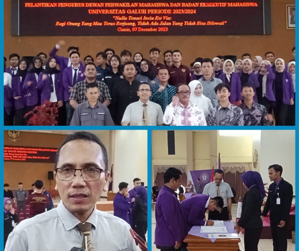 Lantik Ketua BEM dan DPM, Begini Pesan dan Harapan Rektor Unigal Ciamis Kepada Pengurus Baru
