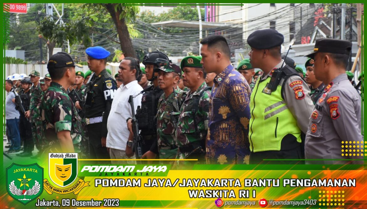 Komandan Letkol Inf Bangun Siregar Dandim 0501/JP pimpin apel gabungan Pengamanan Waskita kunjungan Presiden RI Ir. Joko Widodo