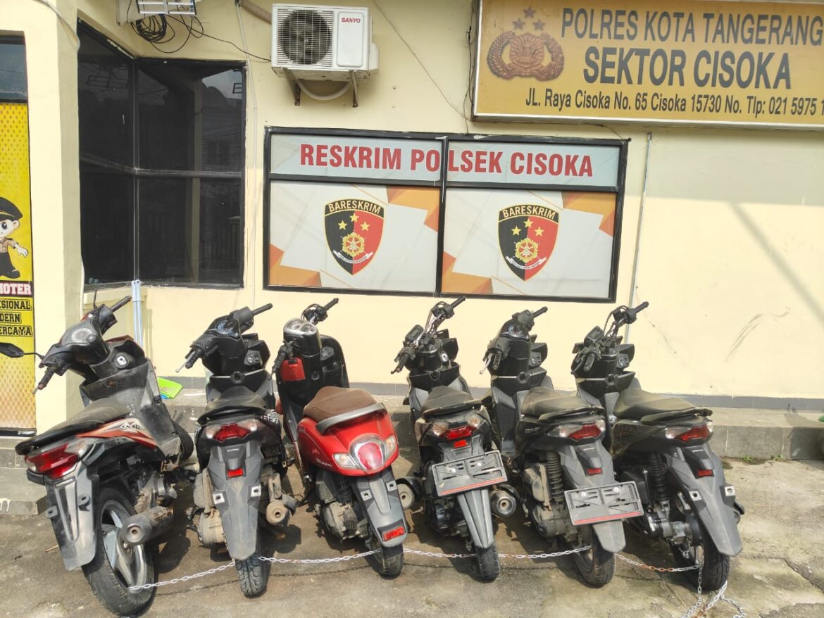 Polsek Cisoka Polresta Tangerang Bekuk 3 Penadah, 6 Motor dan 1 Mobil Diamankan