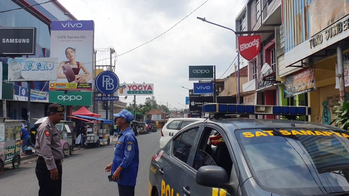 Ops Mantap Brata, Satuan Samapta Polres Ciamis Partroli Dialogis di Jl. WR Supratman Ciamis