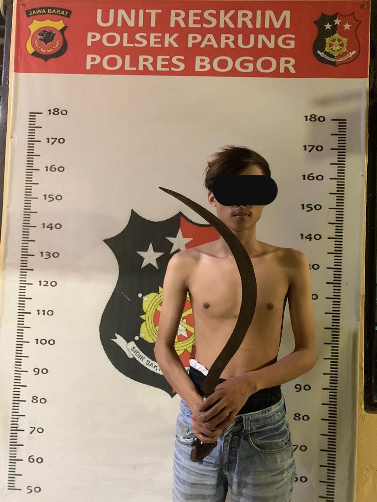 Polsek Parung Amankan dan Lalukan Penyelidikan Para Pemuda Yang Membawa Senjata Tajam Diduga Pelaku Gangster