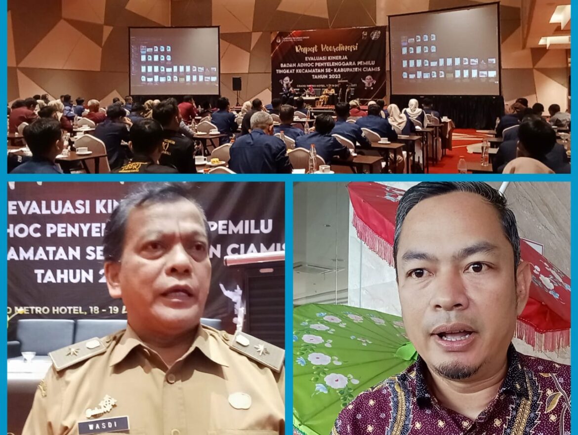 Pastikan Kesiapan Pemilu 2024: KPU Ciamis Rakor Eavaluasi Kinerja Bersama Badan Ad hoc PPK Se Kabupaten Ciamis