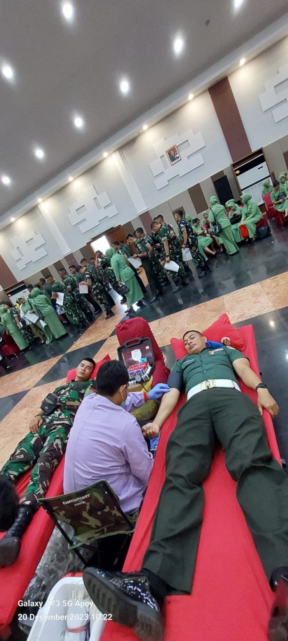 Memperingati HUT ke -74, Kodam Jaya Menggelar Bakti Sosial Donor Darah