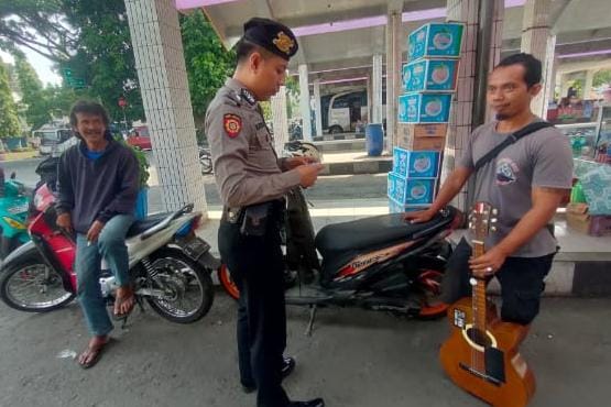 Cegah Aksi Kriminalitas, Sat Samapta Polres Ciamis Giat Pemantauan dengan Sasaran Premanisme di Terminal Ciamis