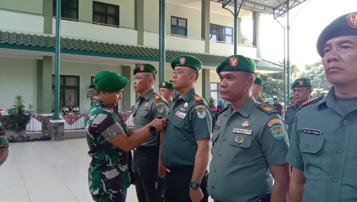 Dandim 0621/Kab Bogor Pimpin Upacara Korp Rapot Danramil Perwira Staff dan Pelepasan Pindah Satuan