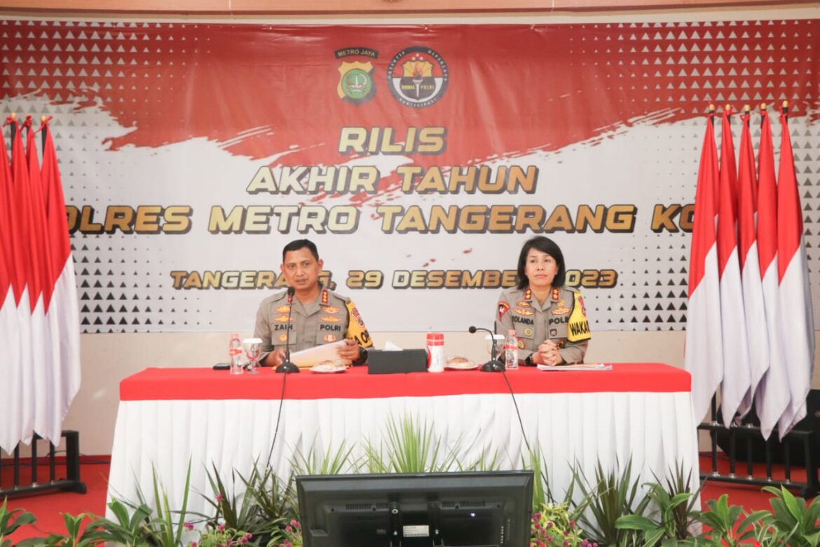 Rilis Akhir Tahun 2023, Kapolres Ungkap Capaian Polres Metro Tangerang Kota