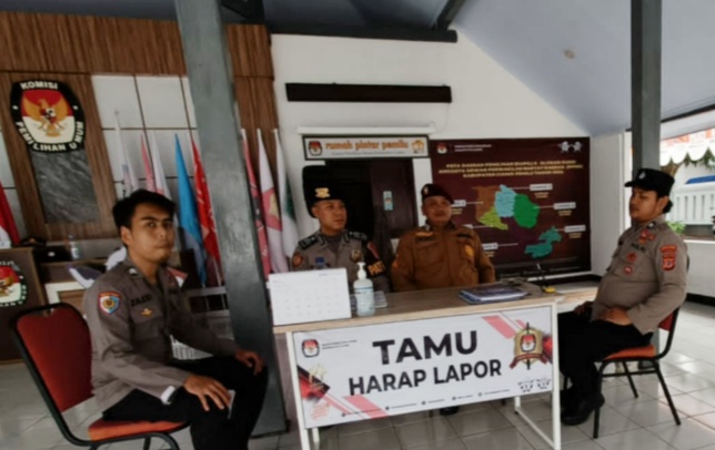 Ops Mantap Brata, Polres Ciamis Patroli ke Kantor Penyelenggara Pemilu Jaga Kondusifitas Wilayah
