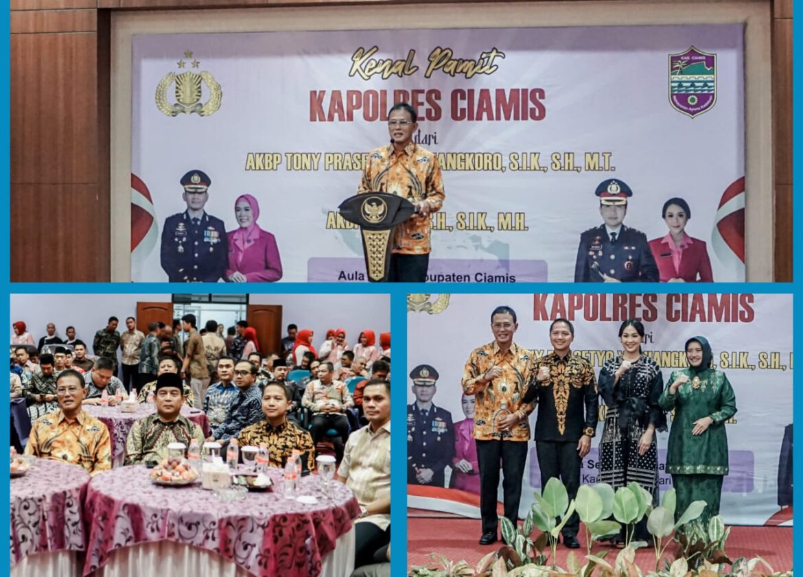 Bupati Herdiat Hadiri Acara Kenal Pamit: Begini Pesan Bupati Ciamis Kepada Kapolres Baru dan Kapolres Lama