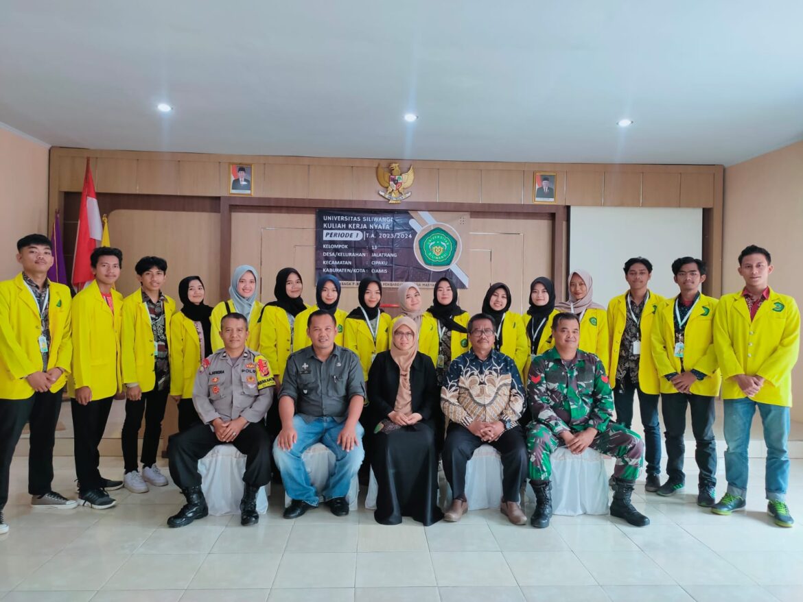 Polsek Cipaku Polres Ciamis Giat KKN mahasiswa Unsil Tasikmalaya di Desa Jalatrang