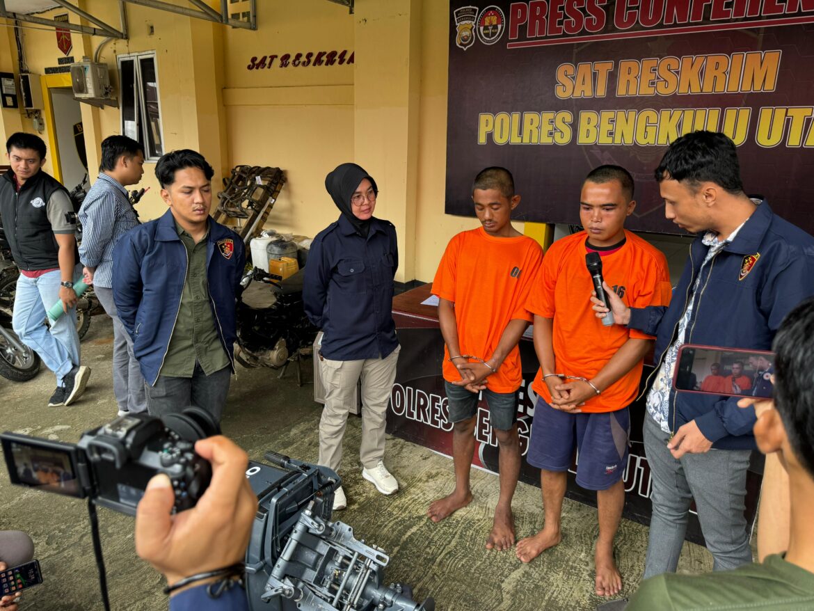 Dalam Satu Malam Satreskrim Polres Bengkulu Utara Berhasil Gagalkan Pencurian Mesin Kapal Speed Boat