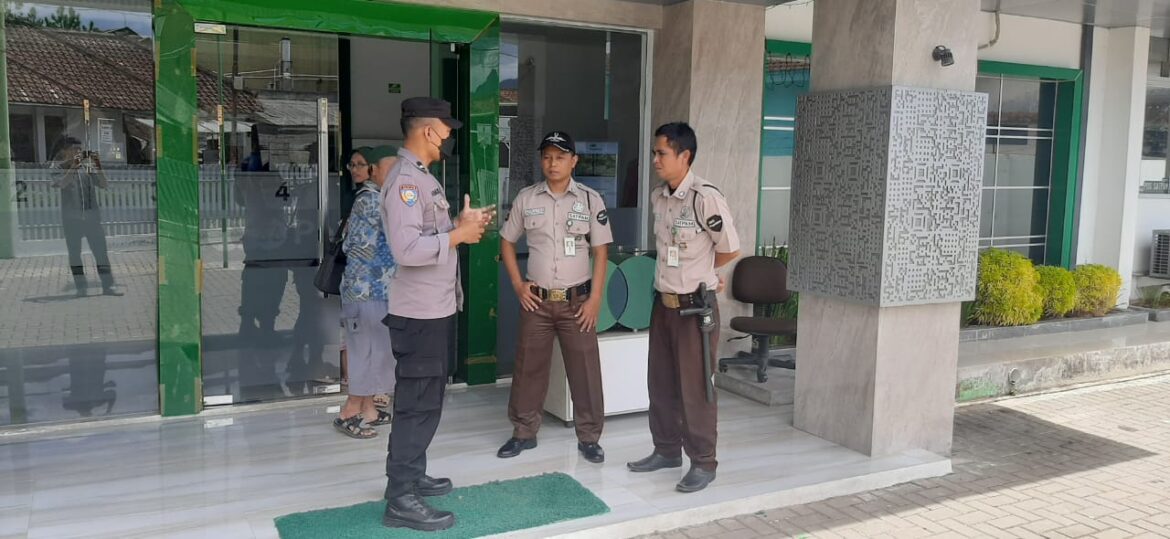 Polsek Banjarsari Koordinasi Bersama Satpam Perbankan Antisipasi Gangguan Kamtibmas