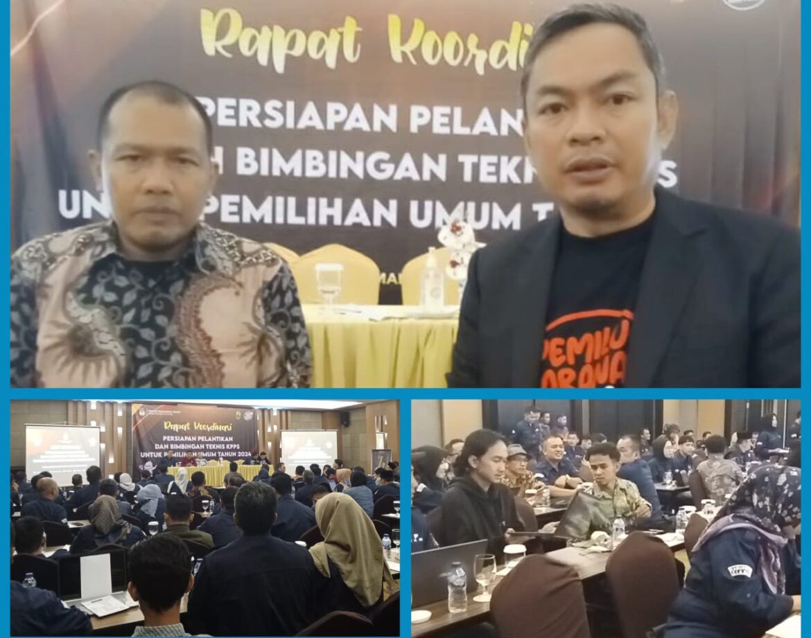 Jelang Pelantikan KPPS, KPU Ciamis Gelar Bimtek Dengan Melibatkan PPK Se Kabupaten Ciamis