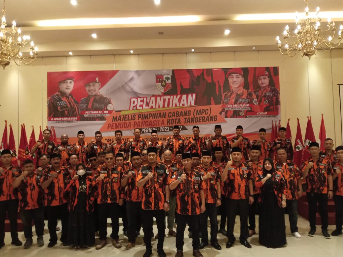 Ketua MPC PP Kota Tangerang Tono Darussalam Lantik 13 PAC PP Kota Tangerang Periode 2024-2027
