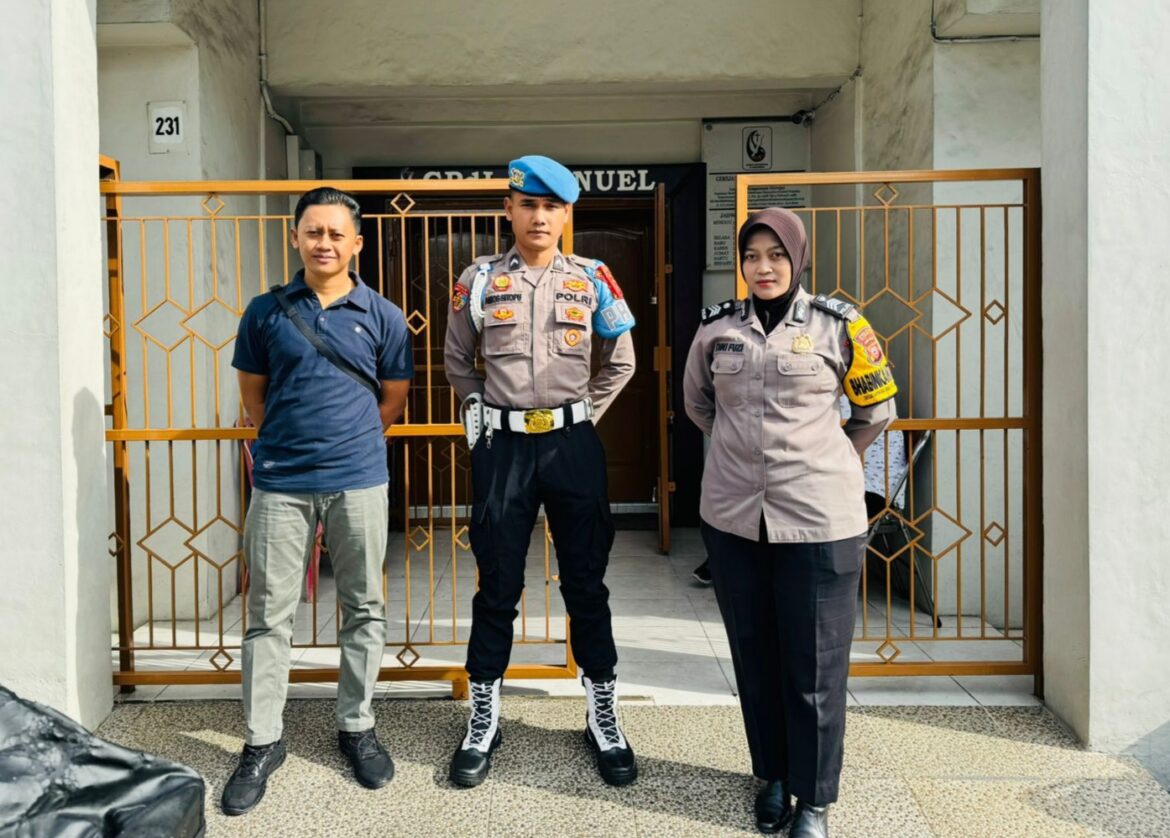 Cegah Gangguan Kamtibmas, Polres Ciamis Siagakan Personel PAM di Gereja Pantekosta Ciamis