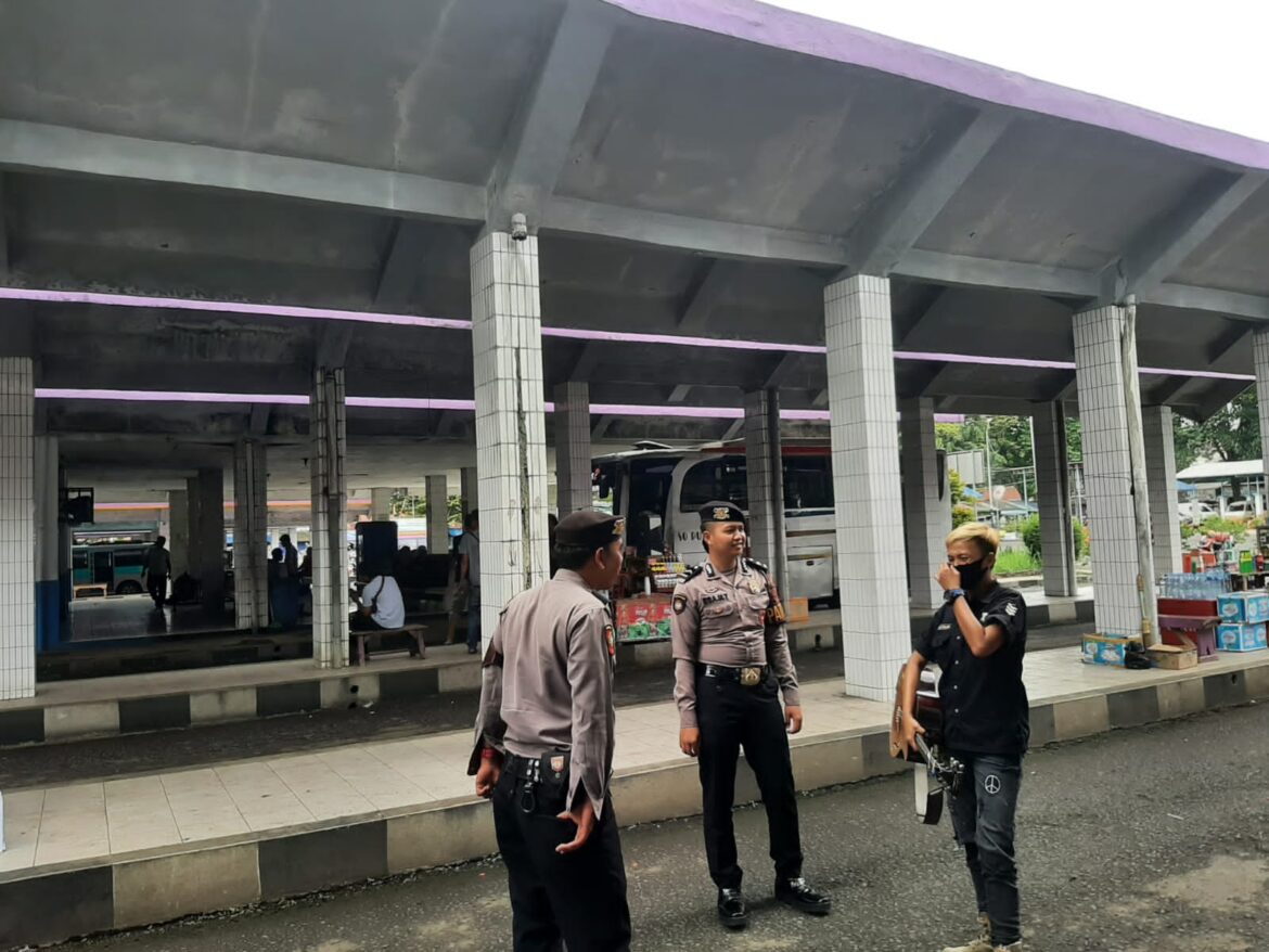 Antisipasi Kejahatan, Sat Samapta Polres Ciamis Giat Pemantauan Dengan Sasaran Premanisme di Terminal Ciamis