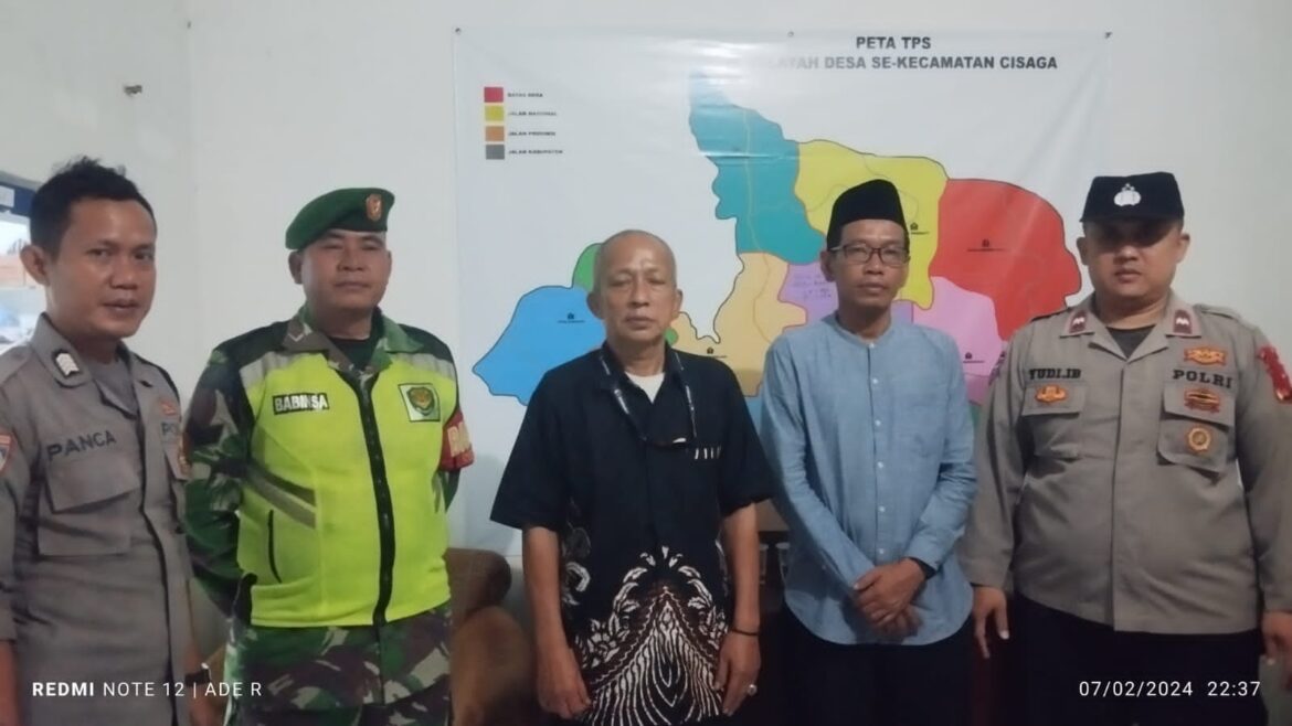 Ops Mantap Brata, Polsek Cisaga Polres Ciamis Koorkom ke PPK Cisaga di Malam Hari