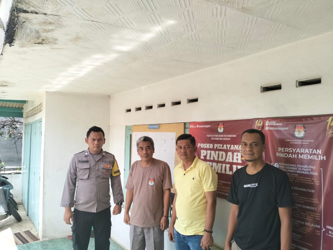 Ops Mantap Brata Lodaya, Polsek Cisaga Polres Ciamis Siagakan Anggota Pengamanan di Gudang Logistik PPK
