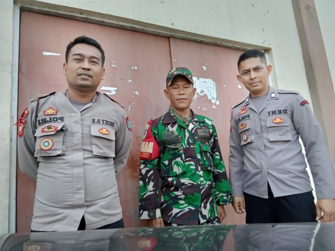 Ops Mantap Brata, Polsek Cihaurbeuti Polres Ciamis Bersiaga PAM di PPK Cihaurbeuti Pasca Pencoblosan