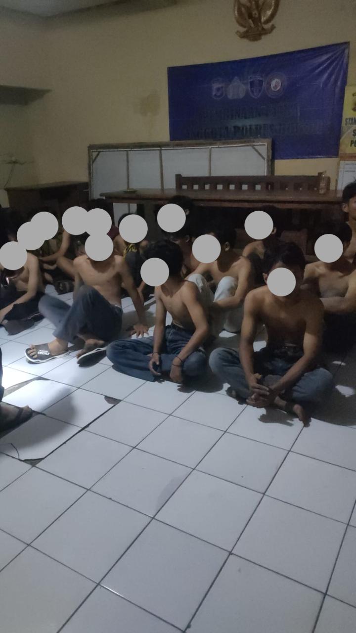 Polsek Parung Berhasil Lakukan Penangkapan 15 Remaja Diduga Gangster di Wilayah Parung Bogor