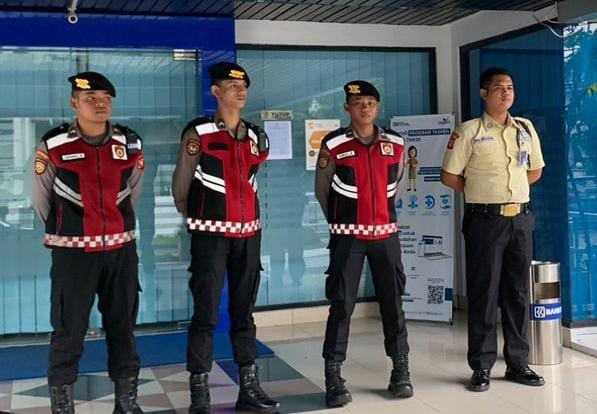 Antisipasi Aksi Kriminalitas, Sat Samapta Polres Ciamis Giat Patroli Satgas Preventif di Kantor Cabang BRI Ciamis