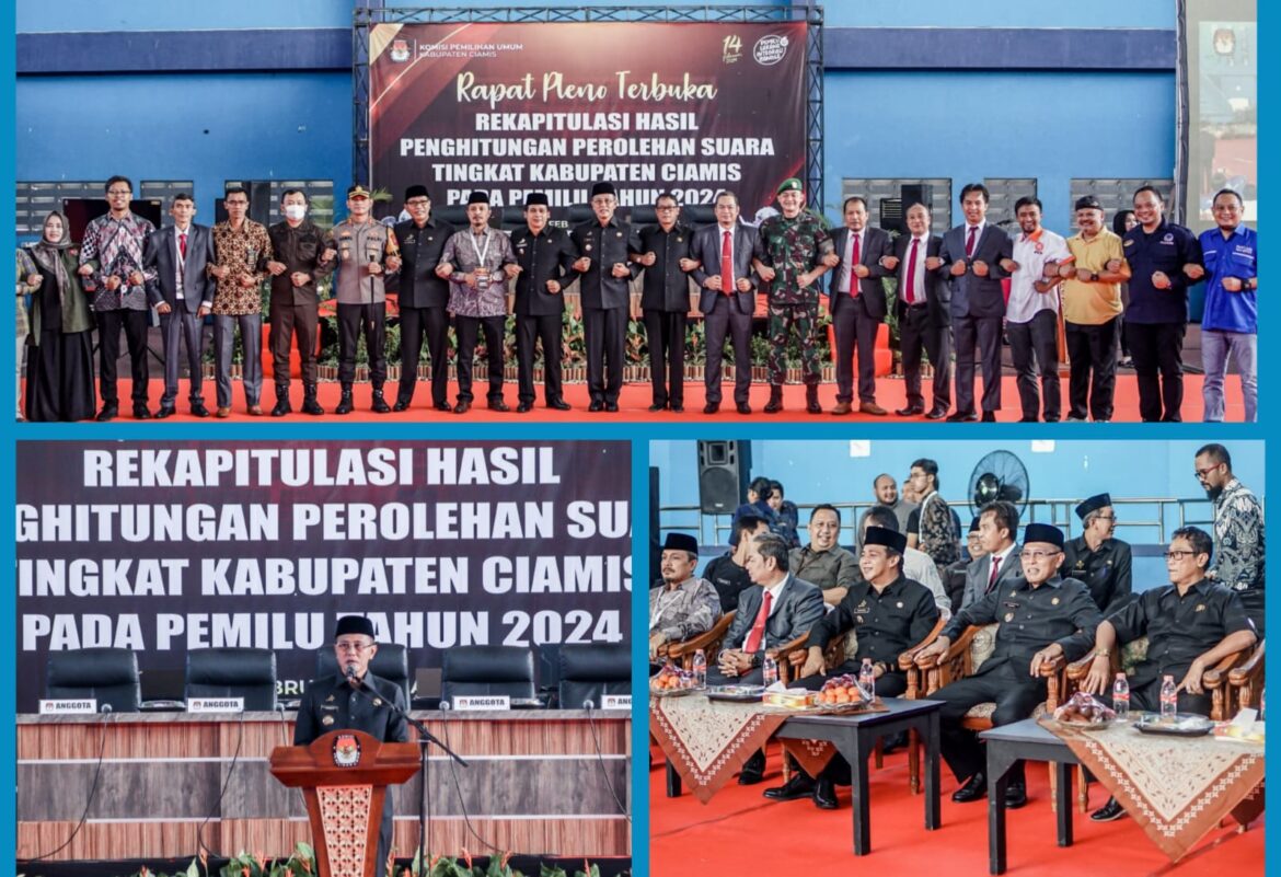 Hadiri Rapat Pleno Terbuka KPU Tingkat Kabupaten Ciamis, Begini Pesan Bupati Herdiat