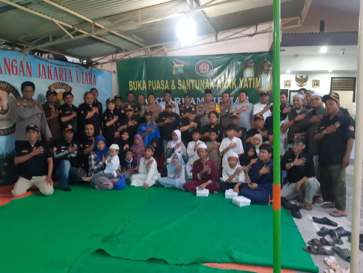Safari Ramadhan, Polsek Pademangan Santuni Anak Yatim dan Buka Puasa Bersama Pokdar Kamtibmas